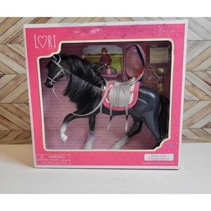 Lori Dolls Toy Horse Black Irish Draught Fashionable 6" Mini Doll Play Set New